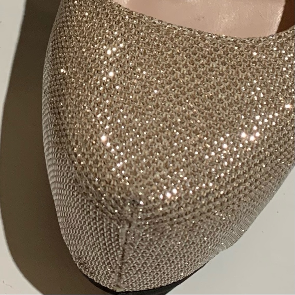 De blossom collection nude sparkle gold shimmer 6.5 platform heel - Picture 4 of 6